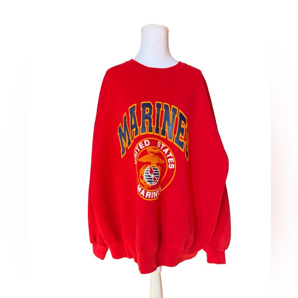 Vintage Soffe Fleece U.S. Marines Red Army Crew Neck Sweatshirt Mens XXL 80s 90s